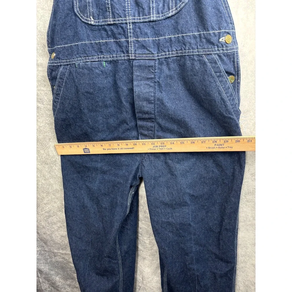 Big Smith Men's Blue Denim Carpenter Workwear Overalls Bibs Made in USA 36x29